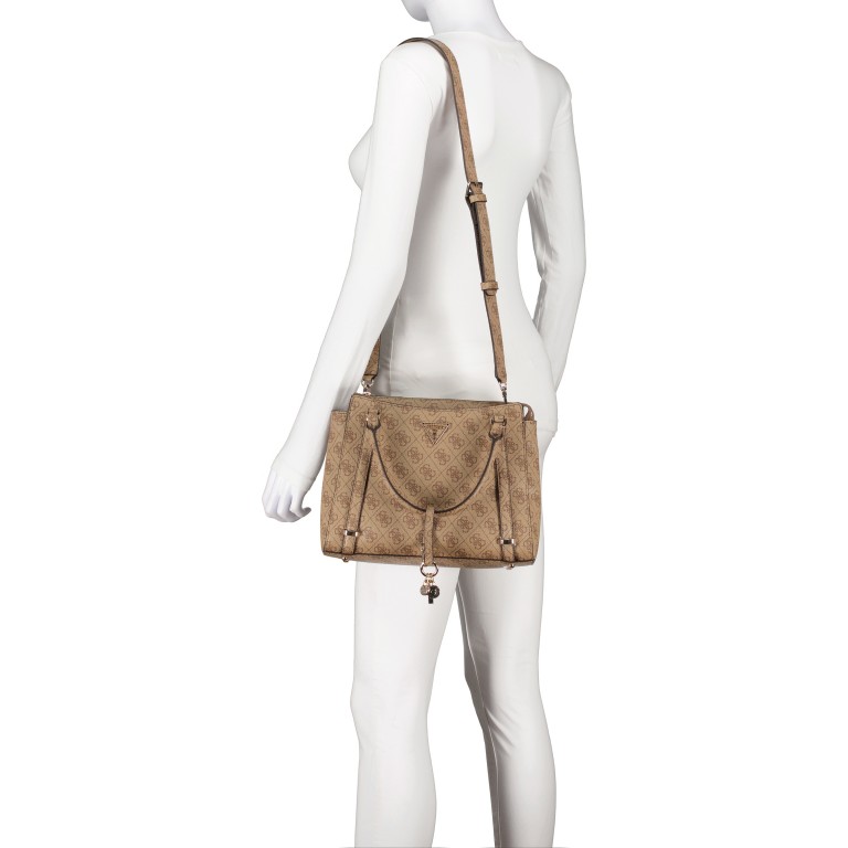 Handtasche Eco Erica 4G-Logo Latte, Farbe: cognac, Marke: Guess, EAN: 0190231872429, Abmessungen in cm: 28.5x22x11, Bild 5 von 7