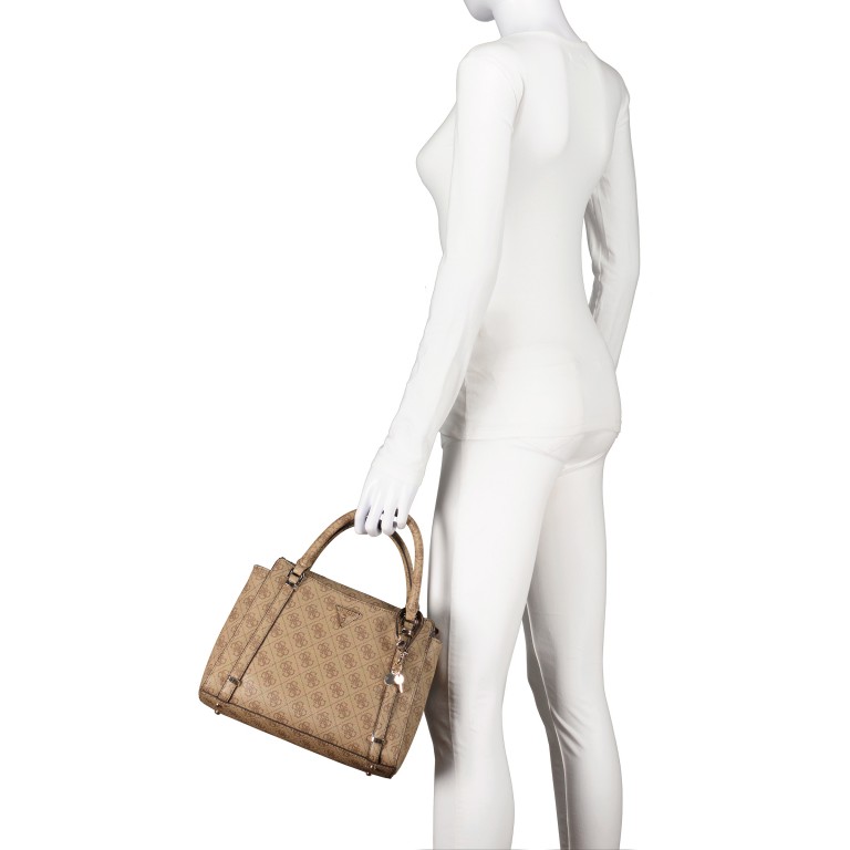Handtasche Eco Erica 4G-Logo Latte, Farbe: cognac, Marke: Guess, EAN: 0190231872429, Abmessungen in cm: 28.5x22x11, Bild 4 von 7