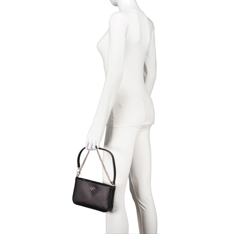 Tasche Noelle 4G-Logo Black, Farbe: schwarz, Marke: Guess, EAN: 0190231889519, Abmessungen in cm: 22x13.5x4, Bild 4 von 6