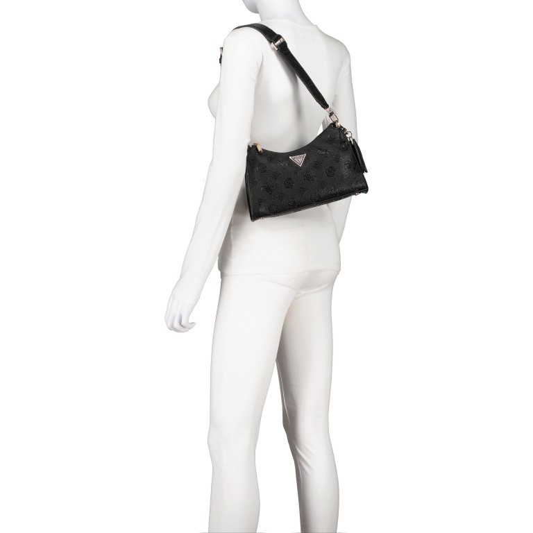 Umhängetasche Cresidia 4G-Logo Peony Black, Farbe: schwarz, Marke: Guess, EAN: 0190231873235, Abmessungen in cm: 26.5x16.5x7.5, Bild 5 von 6