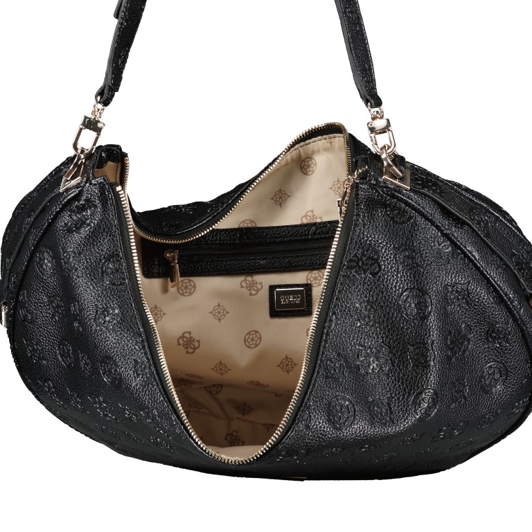 Beuteltasche Cresidia 4G-Logo Peony Black, Farbe: schwarz, Marke: Guess, EAN: 0190231873112, Abmessungen in cm: 41x31.5x7, Bild 5 von 5