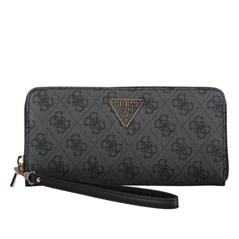 Geldbörse Laurel 4G-Logo mit Griffschlaufe Coal, Farbe: anthrazit, Marke: Guess, EAN: 0190231881728, Abmessungen in cm: 20.5x10x2.5, Bild 1 von 5
