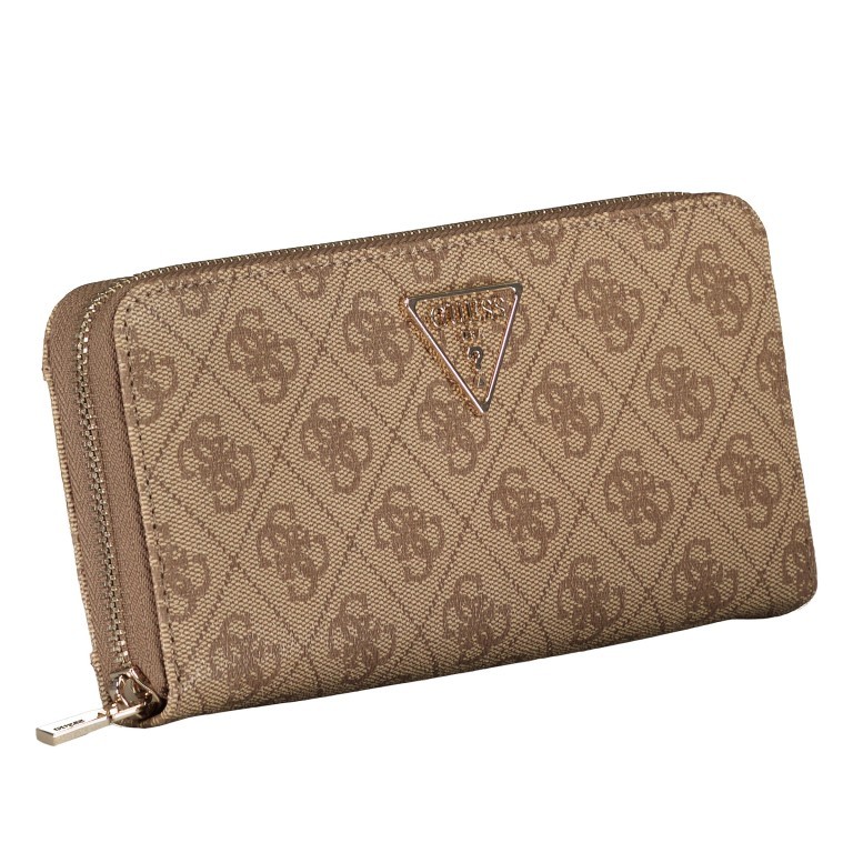 Geldbörse Laurel 4G-Logo mit Griffschlaufe Latte, Farbe: cognac, Marke: Guess, EAN: 0190231881742, Abmessungen in cm: 20.5x10x2.5, Bild 2 von 5