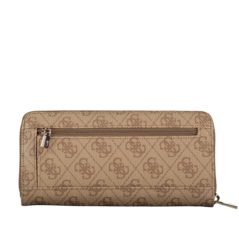 Geldbörse Laurel 4G-Logo mit Griffschlaufe Latte, Farbe: cognac, Marke: Guess, EAN: 0190231881742, Abmessungen in cm: 20.5x10x2.5, Bild 3 von 5