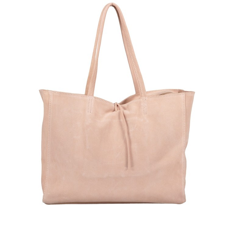 Shopper Velours Rose, Farbe: rosa/pink, Marke: Hausfelder Manufaktur, EAN: 4065646021358, Abmessungen in cm: 36.5x31x12.5, Bild 3 von 5
