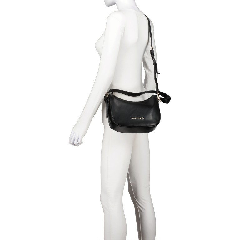 Beuteltasche Alvarado Nero, Farbe: schwarz, Marke: Valentino Bags, EAN: 8054942519801, Abmessungen in cm: 24x18.5x7, Bild 7 von 8