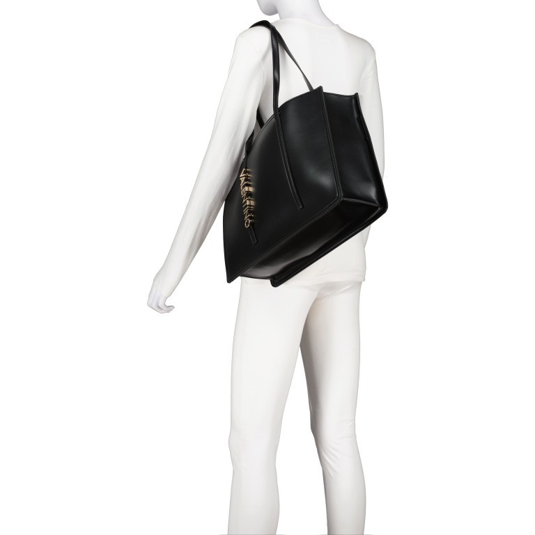 Shopper Wall Relove Recycle Nero, Farbe: schwarz, Marke: Valentino Bags, EAN: 8054942518781, Abmessungen in cm: 39x28x12, Bild 4 von 5