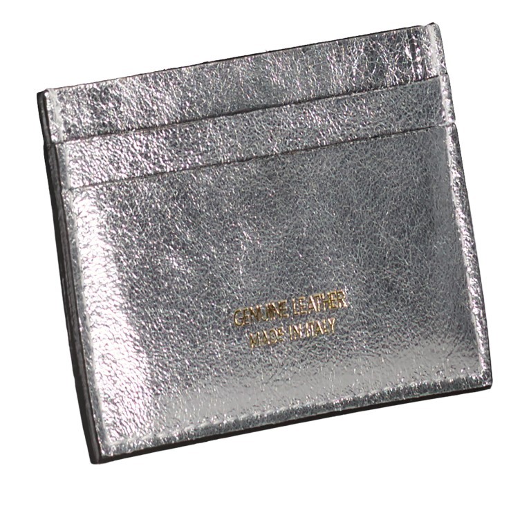 Karten-/Ausweisetui Metallic Silber, Farbe: metallic, Marke: Hausfelder Manufaktur, EAN: 4065646021457, Abmessungen in cm: 10.5x6.5x0.2, Bild 2 von 4