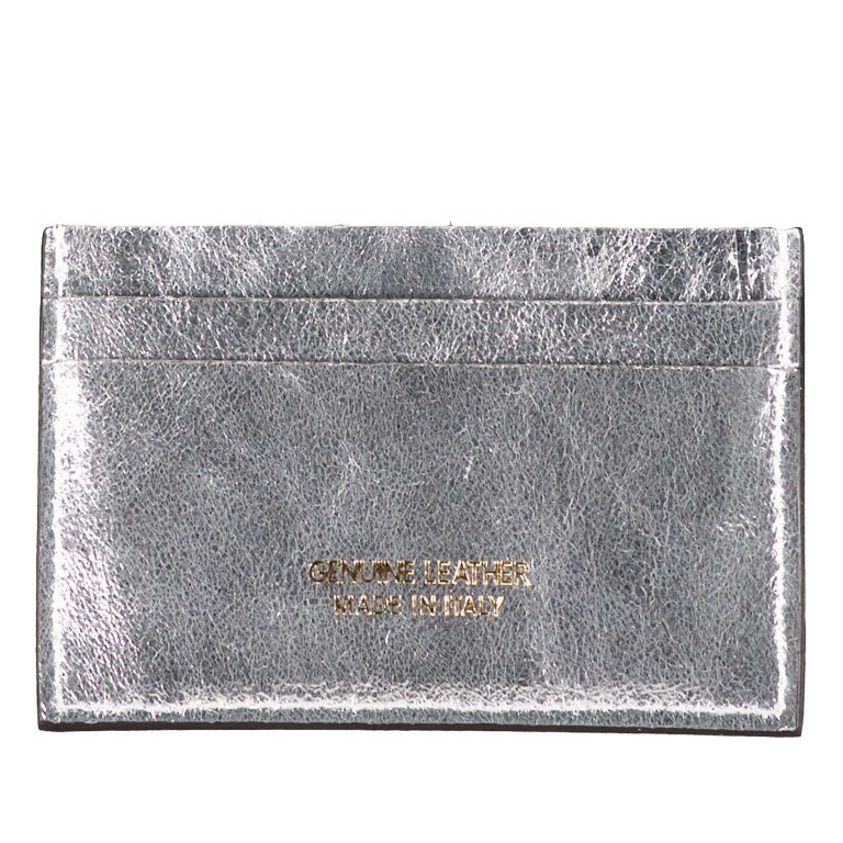 Karten-/Ausweisetui Metallic Silber, Farbe: metallic, Marke: Hausfelder Manufaktur, EAN: 4065646021457, Abmessungen in cm: 10.5x6.5x0.2, Bild 1 von 4