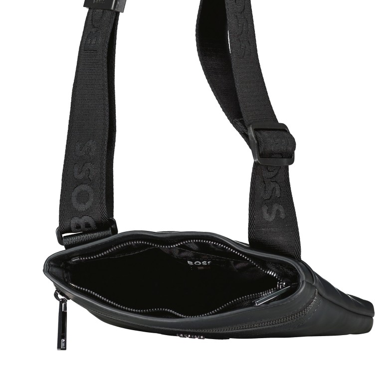 Umhängetasche Jareth Envelope Black, Farbe: schwarz, Marke: BOSS, EAN: 4063542969460, Abmessungen in cm: 22x21x2, Bild 6 von 6