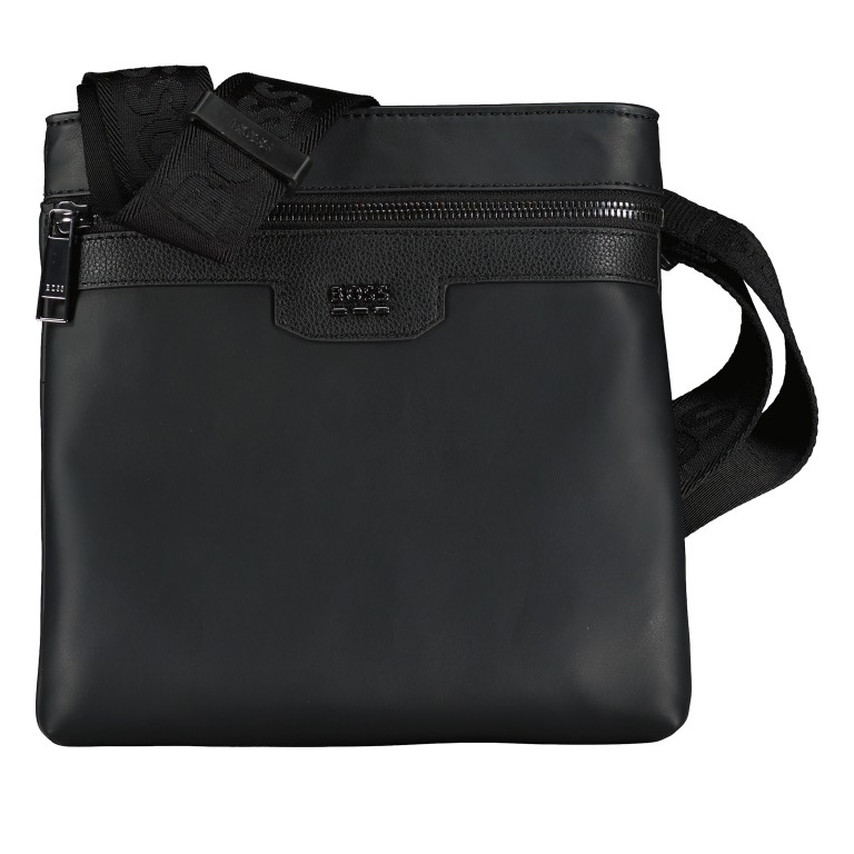 Umhängetasche Jareth Envelope Black, Farbe: schwarz, Marke: BOSS, EAN: 4063542969460, Abmessungen in cm: 22x21x2, Bild 1 von 6