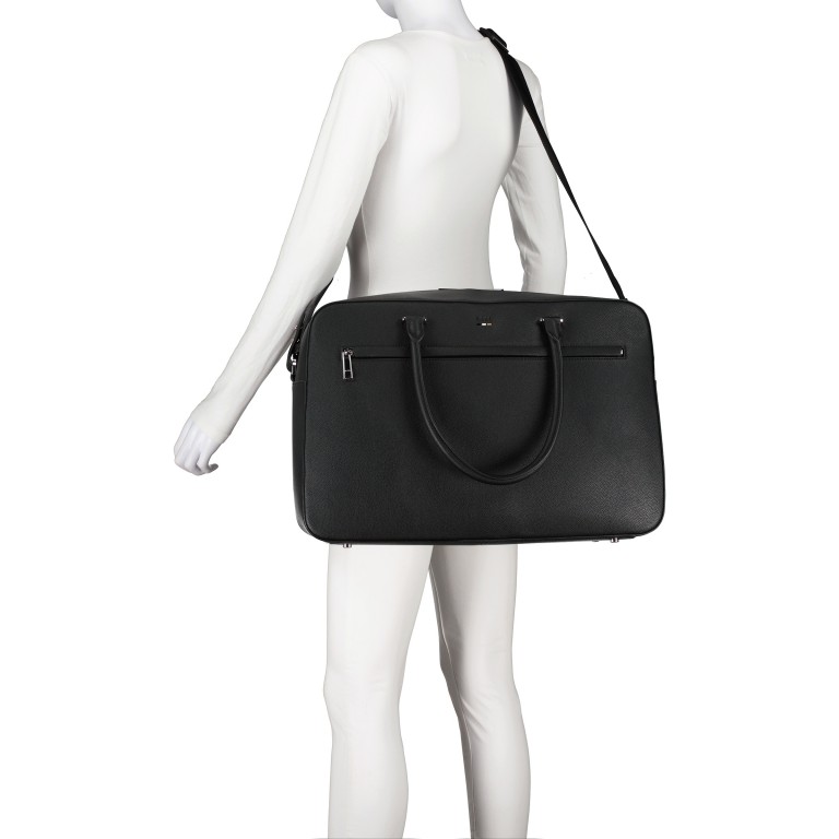 Reisetasche Ray Holdall N. Black, Farbe: schwarz, Marke: Boss, EAN: 4063544801584, Abmessungen in cm: 48.5x32.5x20, Bild 4 von 5