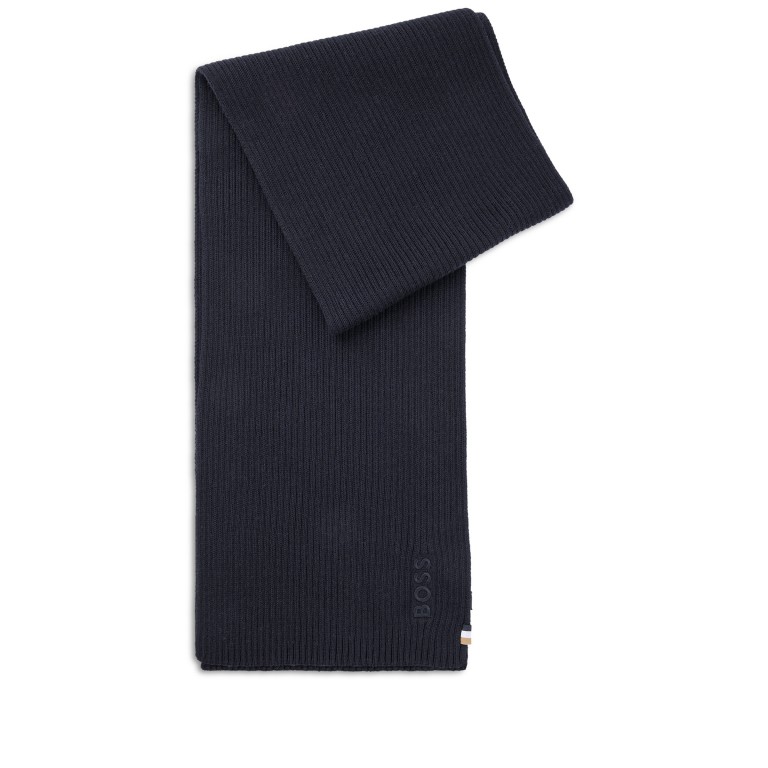Schal Magico Dark Blue, Farbe: blau/petrol, Marke: Boss, EAN: 4063543655331, Abmessungen in cm: 25x170x0.3, Bild 1 von 4