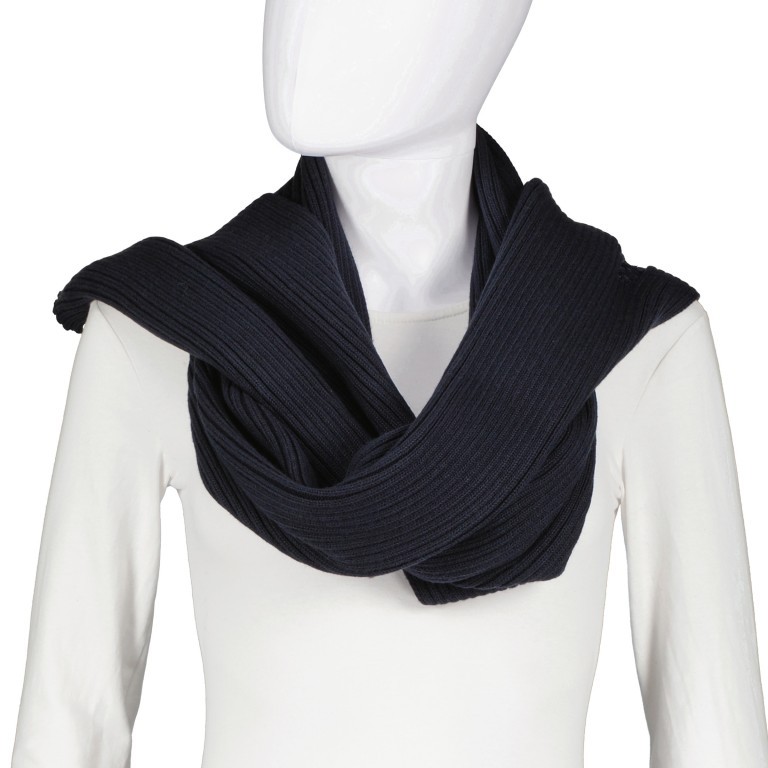 Schal Magico Dark Blue, Farbe: blau/petrol, Marke: Boss, EAN: 4063543655331, Abmessungen in cm: 25x170x0.3, Bild 3 von 4