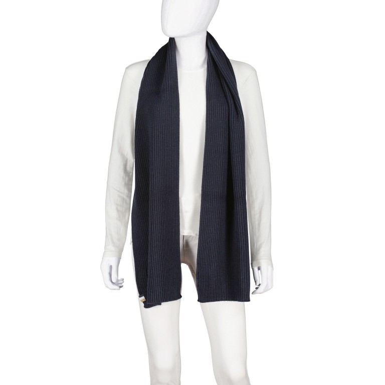 Schal Magico Dark Blue, Farbe: blau/petrol, Marke: Boss, EAN: 4063543655331, Abmessungen in cm: 25x170x0.3, Bild 2 von 4