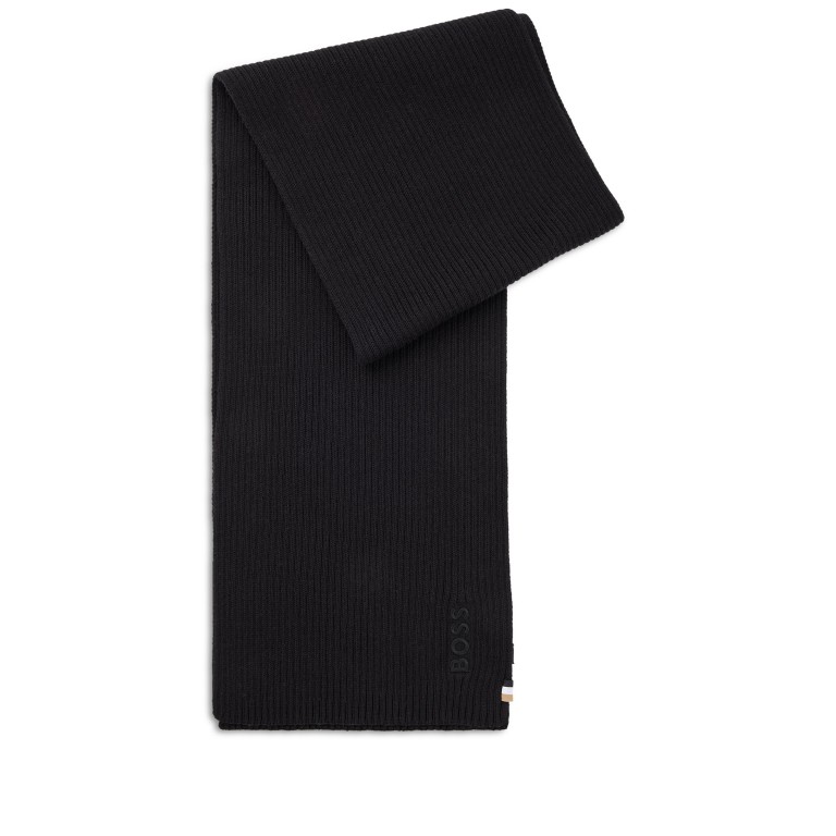 Schal Magico Black, Farbe: schwarz, Marke: Boss, EAN: 4063543655324, Abmessungen in cm: 25x170x0.3, Bild 1 von 4