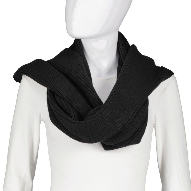 Schal Magico Black, Farbe: schwarz, Marke: Boss, EAN: 4063543655324, Abmessungen in cm: 25x170x0.3, Bild 3 von 4