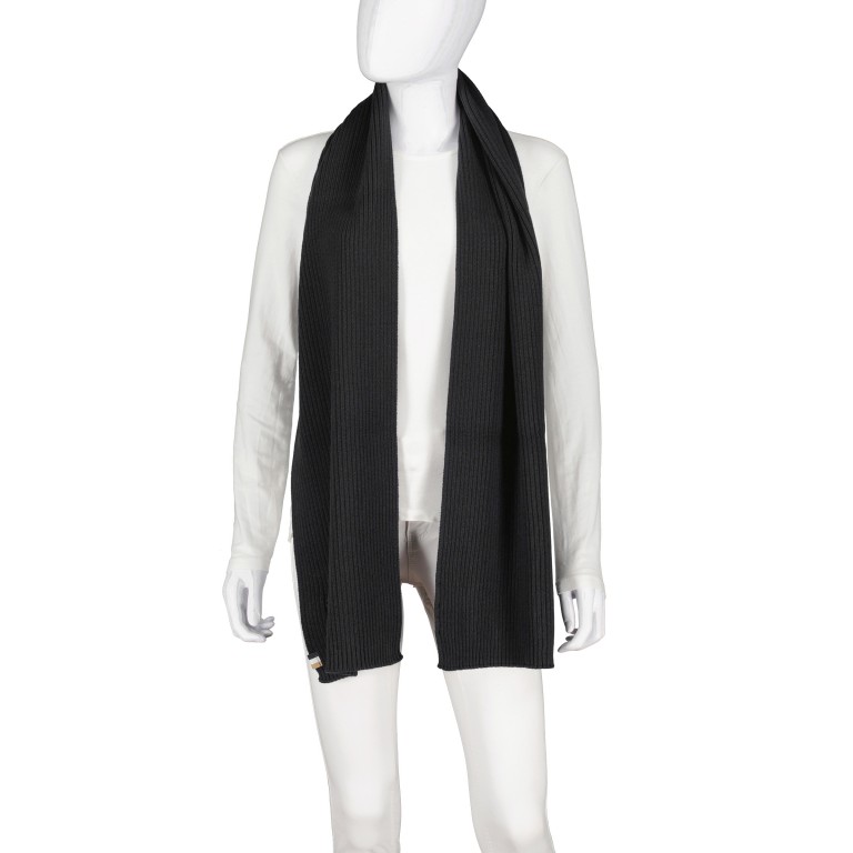 Schal Magico Black, Farbe: schwarz, Marke: Boss, EAN: 4063543655324, Abmessungen in cm: 25x170x0.3, Bild 2 von 4