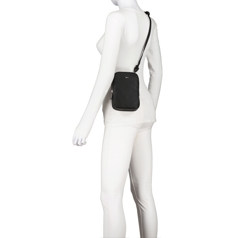 Umhängetasche Ray Neck Clutch N. Black, Farbe: schwarz, Marke: Boss, EAN: 4063544801577, Abmessungen in cm: 13x19.5x5, Bild 5 von 6
