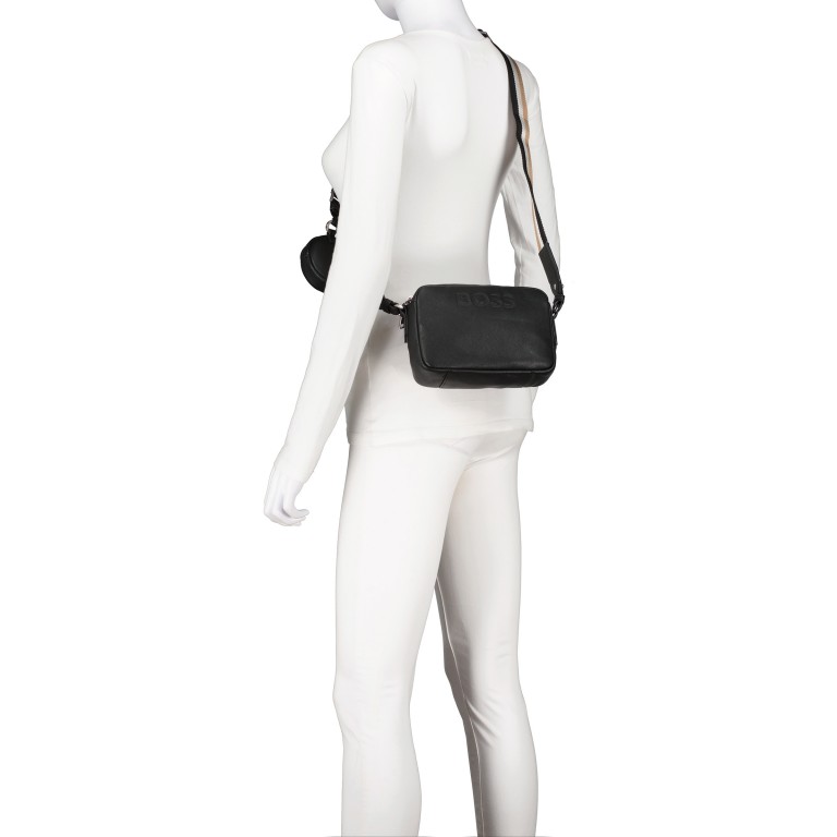 Umhängetasche Addison Crossbody mit abnehmbarer Pouch Black, Farbe: schwarz, Marke: BOSS, EAN: 4063542794895, Abmessungen in cm: 20x13.5x6.5, Bild 5 von 6