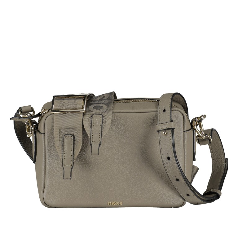Umhängetasche Alyce Crossbody N mit zwei Riemen Medium Brown, Farbe: taupe/khaki, Marke: Boss, EAN: 4063543700802, Abmessungen in cm: 20.5x14.5x8, Bild 1 von 6