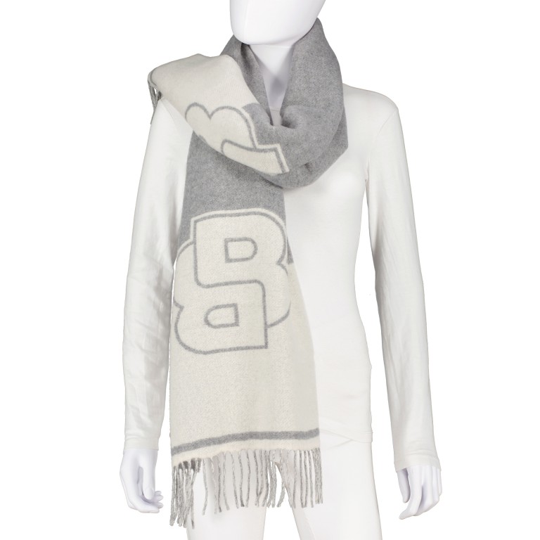Schal Vianna Medium Grey, Farbe: grau, Marke: BOSS, EAN: 4063544029889, Abmessungen in cm: 38x175x0.1, Bild 3 von 4