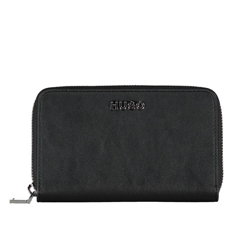Geldbörse Chris SM Ziparound Black, Farbe: schwarz, Marke: HUGO, EAN: 4063542960559, Abmessungen in cm: 16x10x2.3, Bild 1 von 4