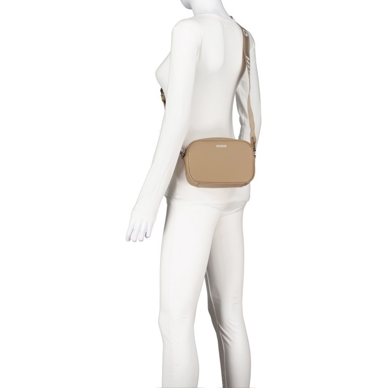 Umhängetasche Bel Crossbody Open Beige, Farbe: beige, Marke: HUGO, EAN: 4063542961310, Abmessungen in cm: 19.5x12.5x6, Bild 5 von 6