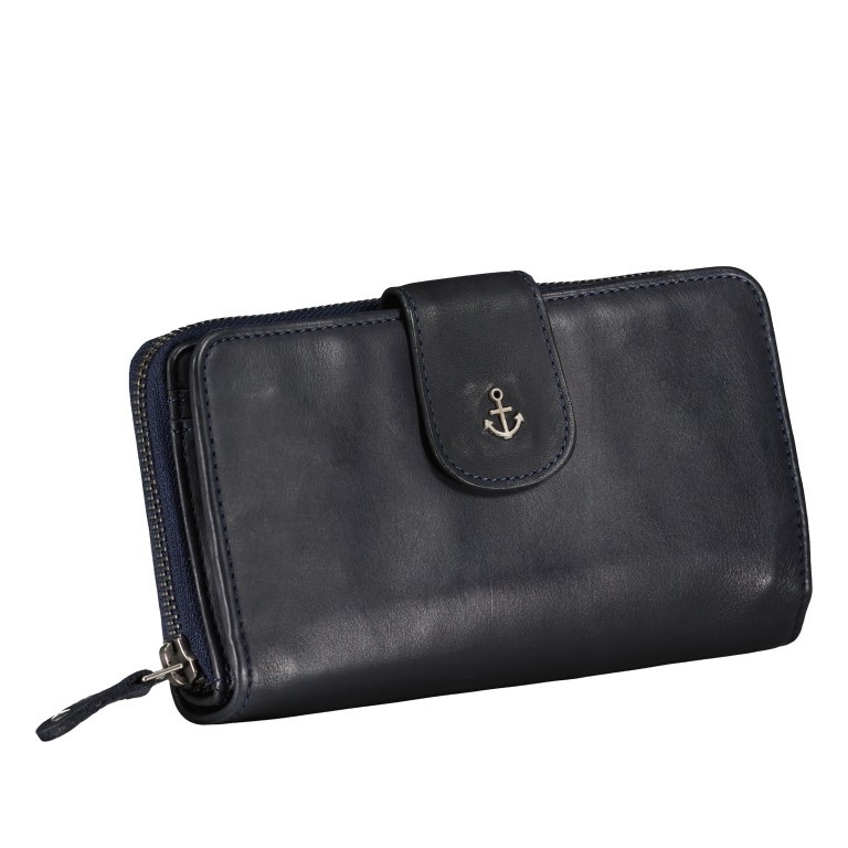 Geldbörse Anchor-Love Felina SL-14039 Midnight Navy, Farbe: blau/petrol, Marke: Harbour 2nd, EAN: 4046478075184, Abmessungen in cm: 18.5x10.5x3, Bild 2 von 5