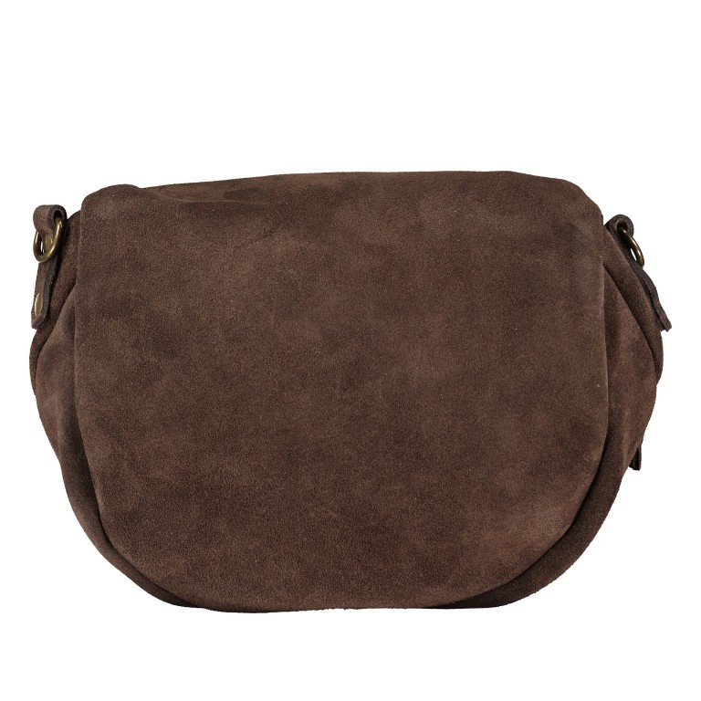 Gürteltasche / Umhängetasche Velours Dunkelbraun, Farbe: braun, Marke: Hausfelder Manufaktur, EAN: 4065646021501, Abmessungen in cm: 22.5x16x13, Bild 3 von 6