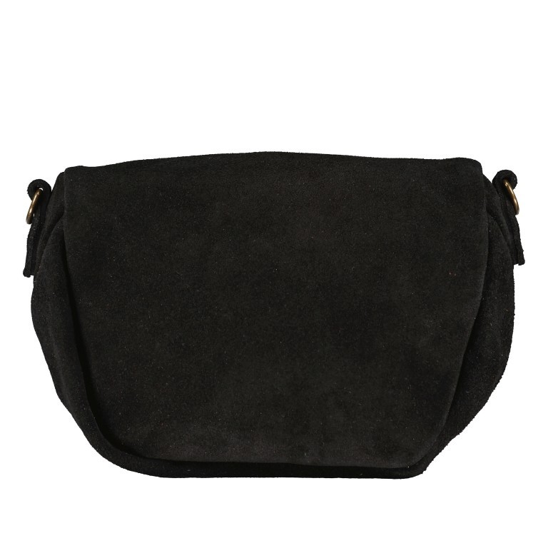 Gürteltasche / Umhängetasche Velours Schwarz, Farbe: schwarz, Marke: Hausfelder Manufaktur, EAN: 4065646021525, Abmessungen in cm: 22.5x16x13, Bild 3 von 6
