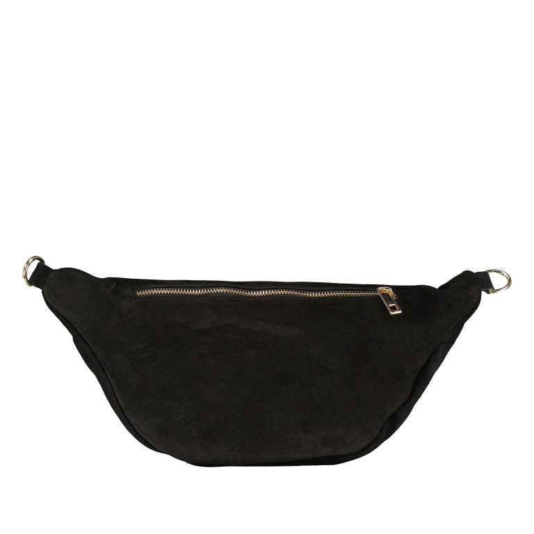 Gürteltasche / Umhängetasche Velours Schwarz, Farbe: schwarz, Marke: Hausfelder Manufaktur, EAN: 4065646021556, Abmessungen in cm: 37x17x12, Bild 3 von 7