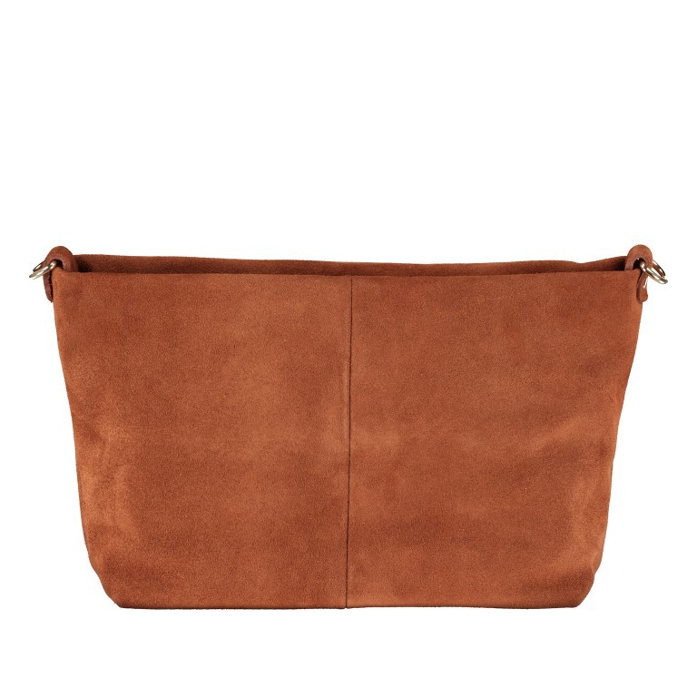 Umhängetasche Velours Cognac, Farbe: cognac, Marke: Hausfelder Manufaktur, EAN: 4065646021587, Abmessungen in cm: 24x19.5x9, Bild 3 von 7
