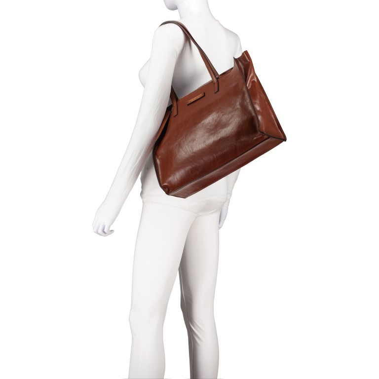 Shopper Mirra Marrone, Farbe: cognac, Marke: The Bridge, EAN: 8033748549243, Abmessungen in cm: 36x28x15, Bild 4 von 5