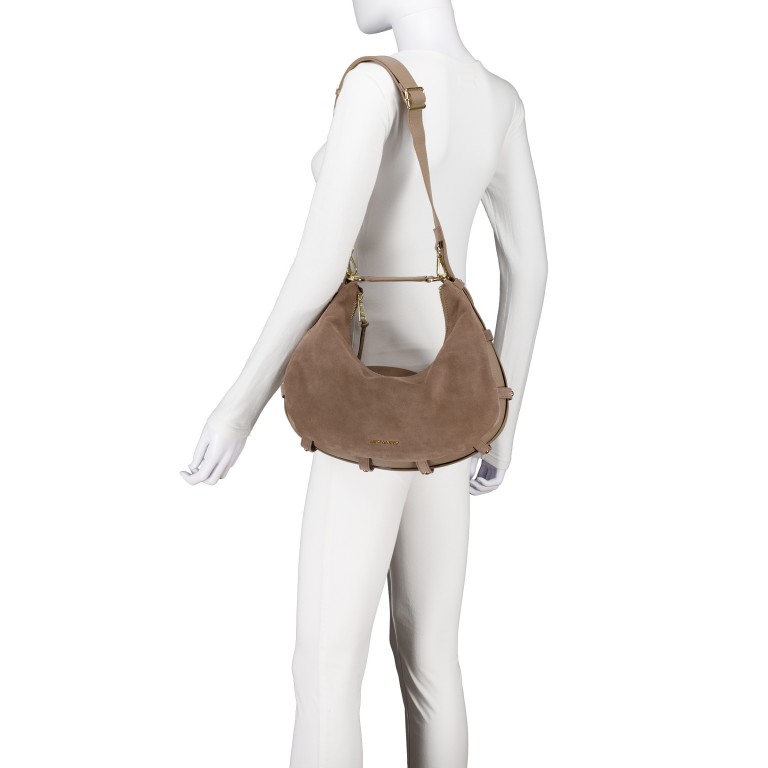 Beuteltasche Lifetime Sister Suede M Mocha, Farbe: taupe/khaki, Marke: Hey Marly, EAN: 4262391068489, Abmessungen in cm: 35.5x27x11.2, Bild 5 von 9