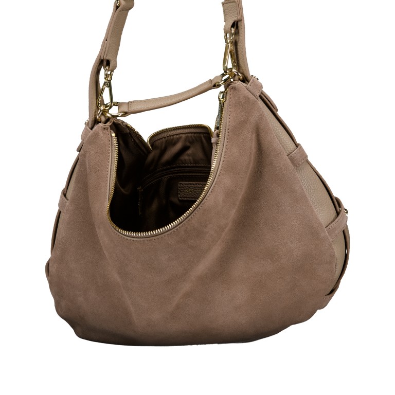 Beuteltasche Lifetime Sister Suede M Mocha, Farbe: taupe/khaki, Marke: Hey Marly, EAN: 4262391068489, Abmessungen in cm: 35.5x27x11.2, Bild 7 von 9