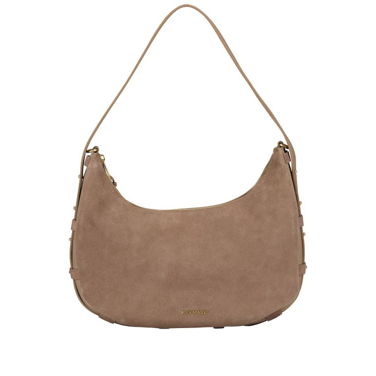 Beuteltasche Lifetime Sister Suede M Mocha, Farbe: taupe/khaki, Marke: Hey Marly, EAN: 4262391068489, Abmessungen in cm: 35.5x27x11.2, Bild 9 von 9
