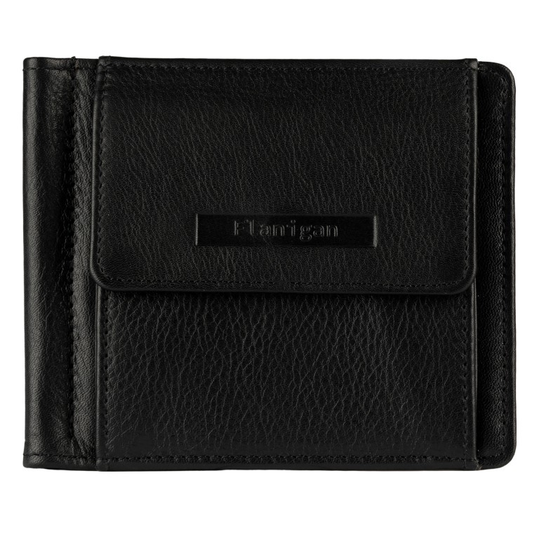 Dollar-Clip Alba 027 mit RFID-Schutz Schwarz, Farbe: schwarz, Marke: Flanigan, EAN: 4066727006097, Abmessungen in cm: 11x9.5x1, Bild 1 von 6