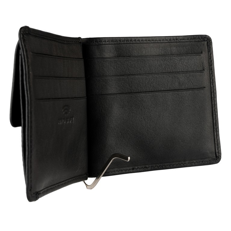Dollar-Clip Alba 027 mit RFID-Schutz Schwarz, Farbe: schwarz, Marke: Flanigan, EAN: 4066727006097, Abmessungen in cm: 11x9.5x1, Bild 5 von 6