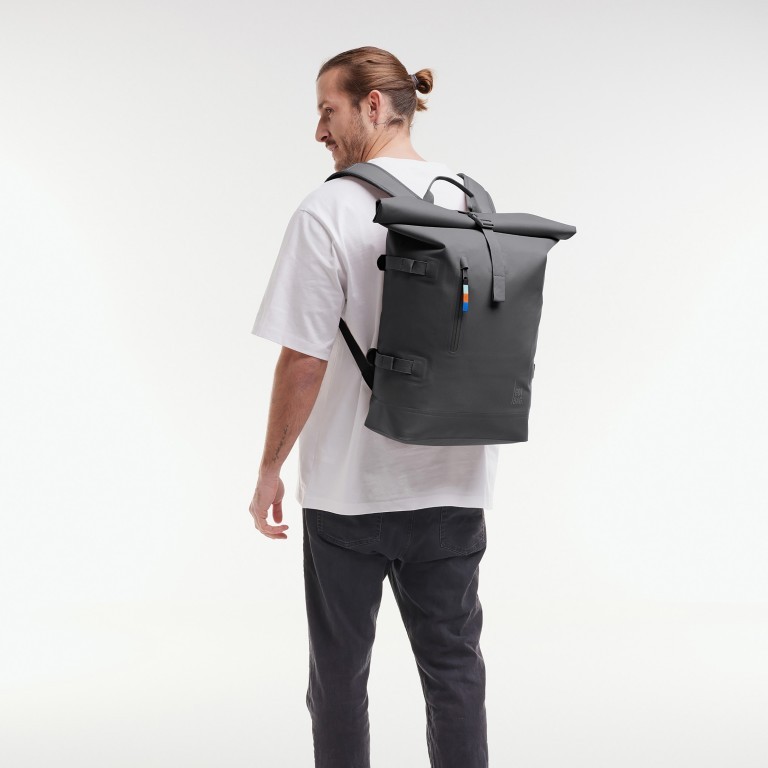 Rucksack Rolltop 2.0 Shark, Farbe: grau, Marke: Got Bag, EAN: 4260483886171, Abmessungen in cm: 33x43x16, Bild 7 von 13