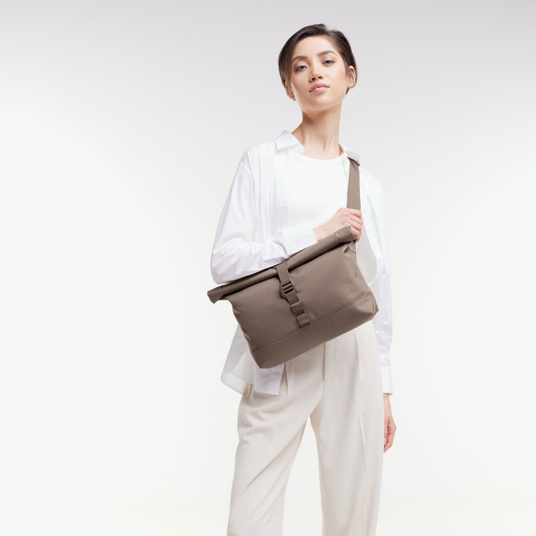 Kuriertasche Messenger Bag Monochrome Oyster, Farbe: taupe/khaki, Marke: Got Bag, EAN: 4260483887673, Abmessungen in cm: 38x19x8, Bild 5 von 9