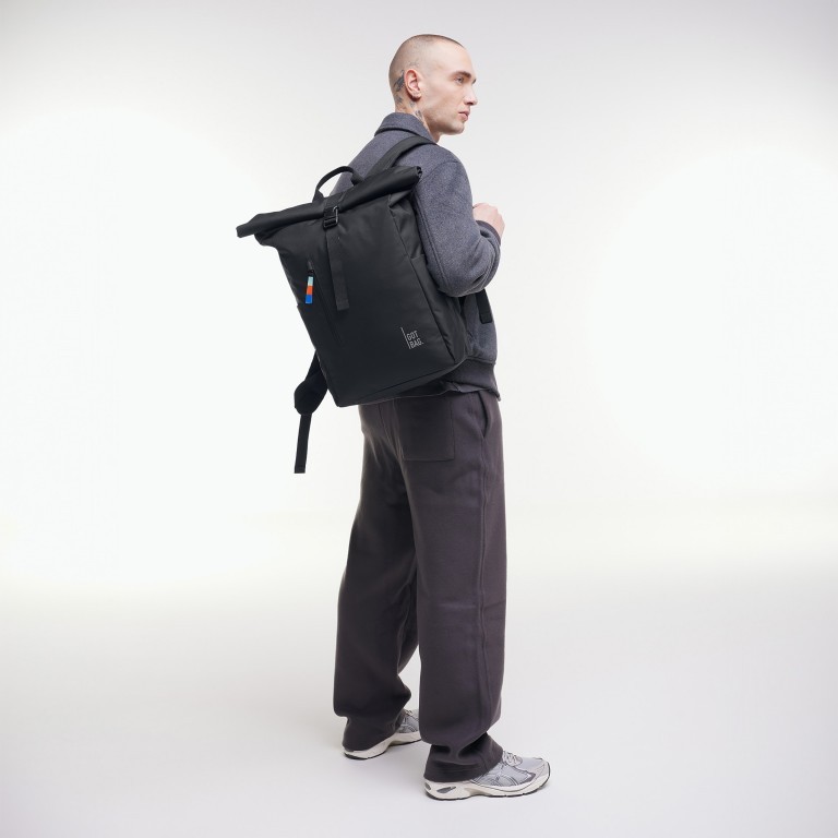Rucksack Rolltop Easy mit Laptopfach Black, Farbe: schwarz, Marke: Got Bag, EAN: 4260483889172, Abmessungen in cm: 30x42x15, Bild 7 von 14