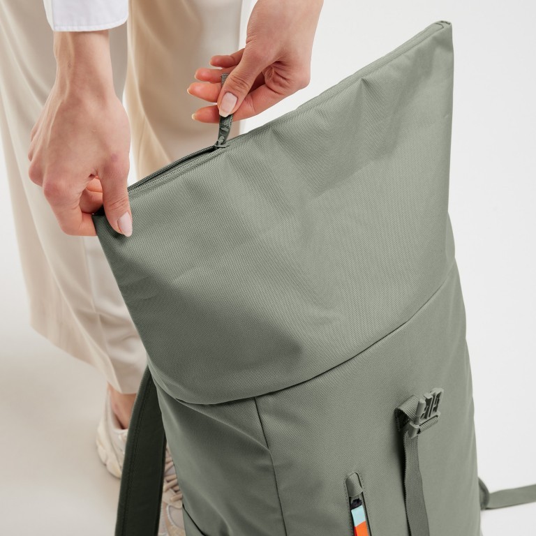 Rucksack Rolltop Easy mit Laptopfach Bass, Farbe: grün/oliv, Marke: Got Bag, EAN: 4260483889202, Abmessungen in cm: 30x42x15, Bild 11 von 14