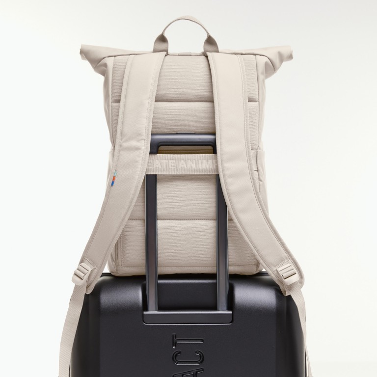 Rucksack Rolltop Easy mit Laptopfach Soft Shell, Farbe: beige, Marke: Got Bag, EAN: 4260483889219, Abmessungen in cm: 30x42x15, Bild 6 von 14