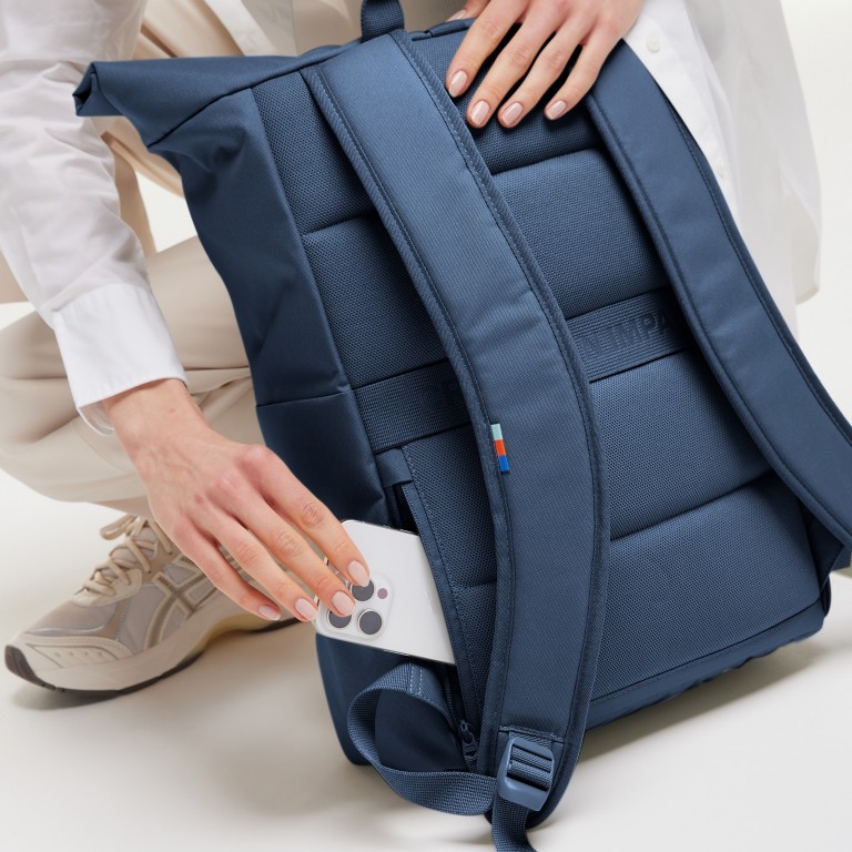 Rucksack Rolltop Easy mit Laptopfach Oceanblue, Farbe: blau/petrol, Marke: Got Bag, EAN: 4260483889196, Abmessungen in cm: 30x42x15, Bild 13 von 14