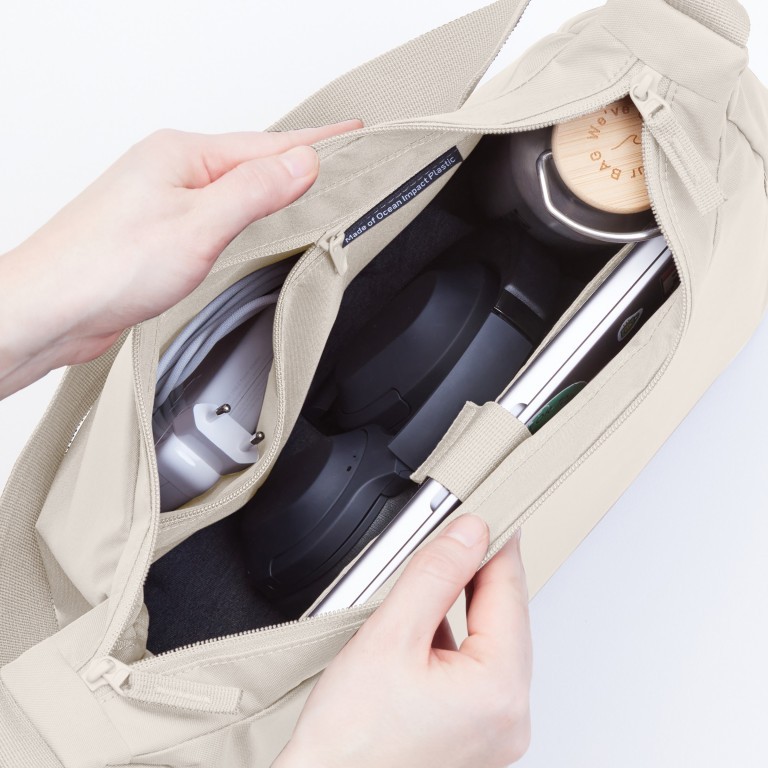 Beuteltasche Square Bag Large Monochrome Soft Shell, Farbe: beige, Marke: Got Bag, EAN: 4260483889370, Abmessungen in cm: 36x25x15, Bild 7 von 7