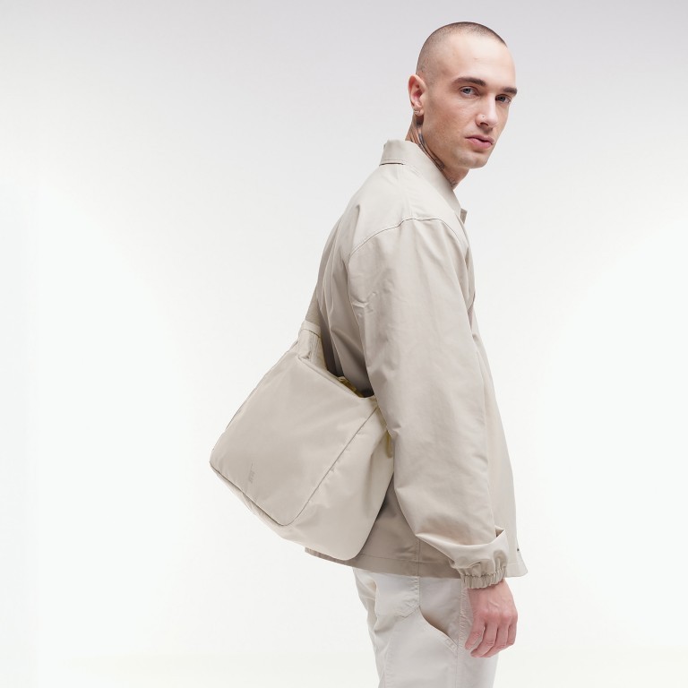 Beuteltasche Square Bag Large Monochrome Soft Shell, Farbe: beige, Marke: Got Bag, EAN: 4260483889370, Abmessungen in cm: 36x25x15, Bild 6 von 7