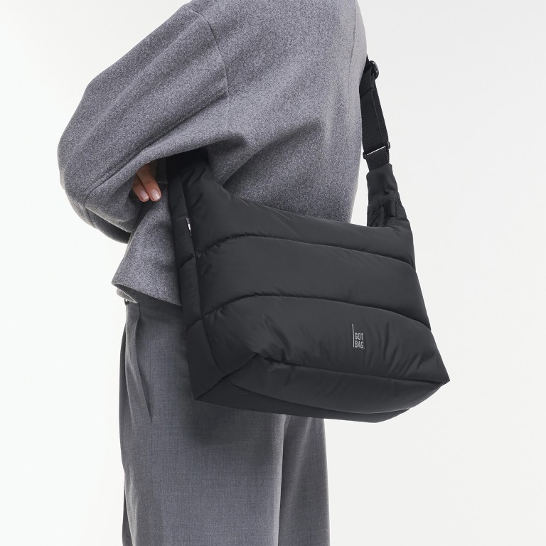 Beuteltasche Puffer Square Bag Large Monochrome Black, Farbe: schwarz, Marke: Got Bag, EAN: 4260483887499, Abmessungen in cm: 32x25x14, Bild 7 von 8