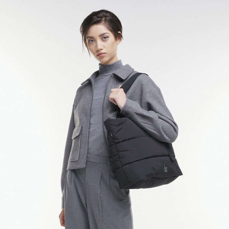 Shopper Puffer Tote Bag Monochrome Black, Farbe: schwarz, Marke: Got Bag, EAN: 4260483886195, Abmessungen in cm: 51x34x14, Bild 6 von 8
