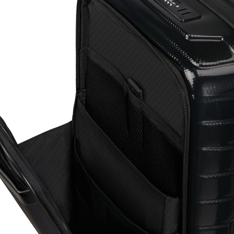 Koffer Proxis Expandable Easy Access 55 Black, Farbe: schwarz, Marke: Samsonite, EAN: 5400520295231, Abmessungen in cm: 40x55x23, Bild 9 von 20